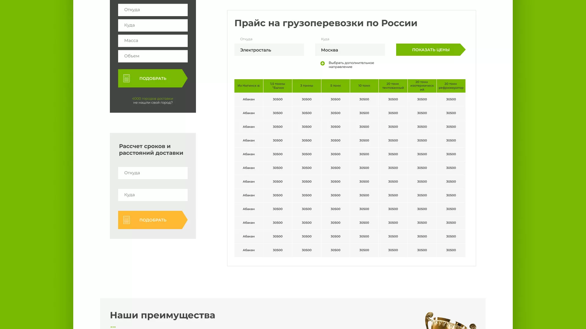 Разработка логотипа и сайта компании «Инком-Логистика» в Оханске