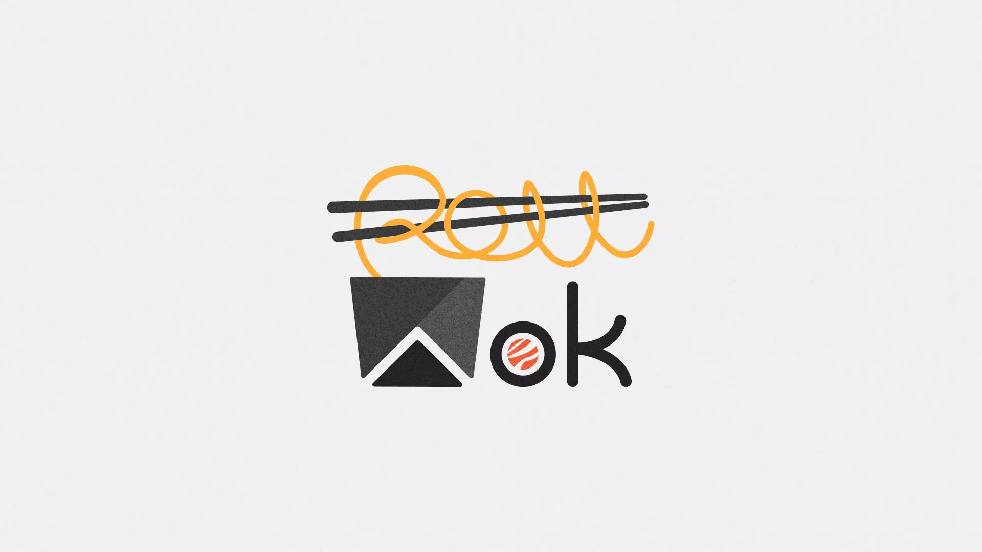Разработка логотипа суши-бара «Roll Wok Club» в Оханске